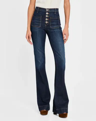 Ramy Brook Cindy High-Rise Flare Stretch Denim Jeans | Thumbnail 3 Ramy Brook Cindy High-Rise Flare Stretch Denim Jeans | Thumbnail 3