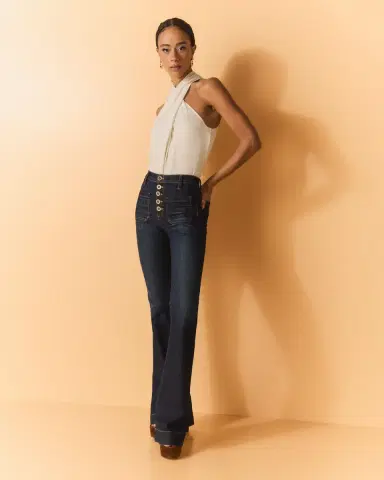Ramy Brook Cindy High-Rise Flare Stretch Denim Jeans | Thumbnail 4 Ramy Brook Cindy High-Rise Flare Stretch Denim Jeans | Thumbnail 4