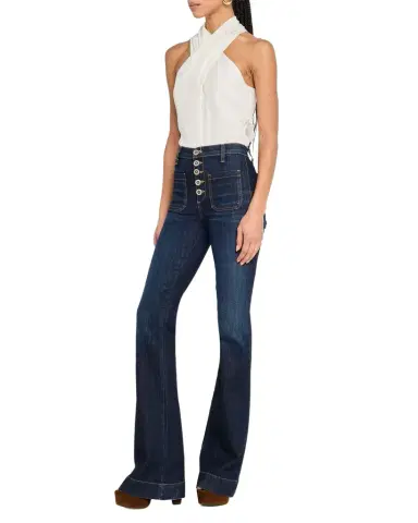Ramy Brook Cindy High-Rise Flare Stretch Denim Jeans | Thumbnail 1 Ramy Brook Cindy High-Rise Flare Stretch Denim Jeans | Thumbnail 1