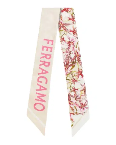 FERRAGAMO Floral Gaia Silk Scarf | Thumbnail 1 FERRAGAMO Floral Gaia Silk Scarf | Thumbnail 1