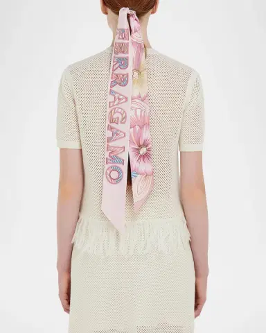 Ferragamo Floral Brezza Silk Scarf | Thumbnail 2 Ferragamo Floral Brezza Silk Scarf | Thumbnail 2