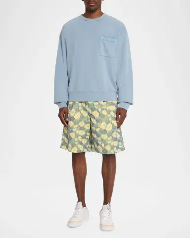 Marni Men's Cotton Logo Applique Pocket Sweatshirt | Thumbnail 2 Marni Men's Cotton Logo Applique Pocket Sweatshirt | Thumbnail 2