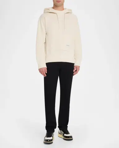 Givenchy Men's Pocket-Label Cotton Blend Drawstring Hoodie | Thumbnail 2 Givenchy Men's Pocket-Label Cotton Blend Drawstring Hoodie | Thumbnail 2