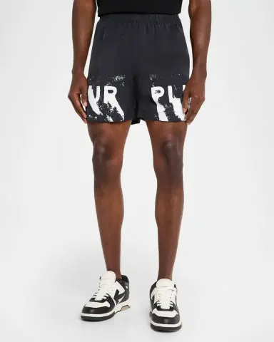 PURPLE Men 's Wordmark Logo Swim Shorts | Thumbnail 3 PURPLE Men 's Wordmark Logo Swim Shorts | Thumbnail 3