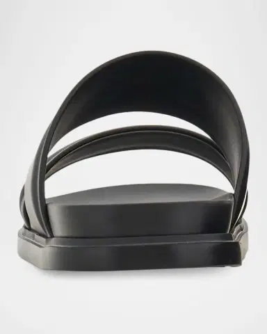 Ferragamo Men 's Saint Bartheva Padded Leather Double-Strap Slide Sandals | Thumbnail 8 Ferragamo Men 's Saint Bartheva Padded Leather Double-Strap Slide Sandals | Thumbnail 8