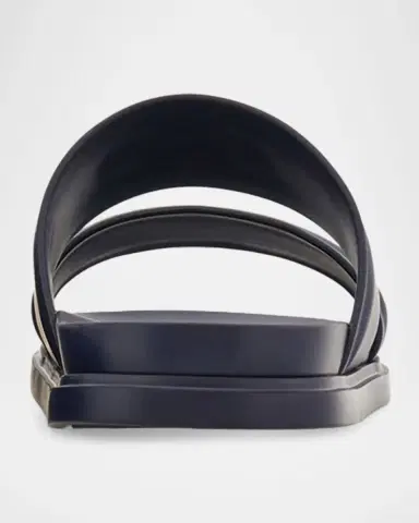 Ferragamo Men 's Saint Bartheva Padded Leather Double-Strap Slide Sandals | Thumbnail 5 Ferragamo Men 's Saint Bartheva Padded Leather Double-Strap Slide Sandals | Thumbnail 5