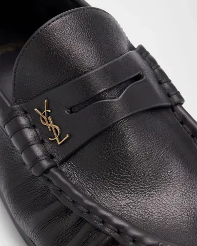 Saint Laurent Le Leather YSL Penny Loafers | Thumbnail 5 Saint Laurent Le Leather YSL Penny Loafers | Thumbnail 5