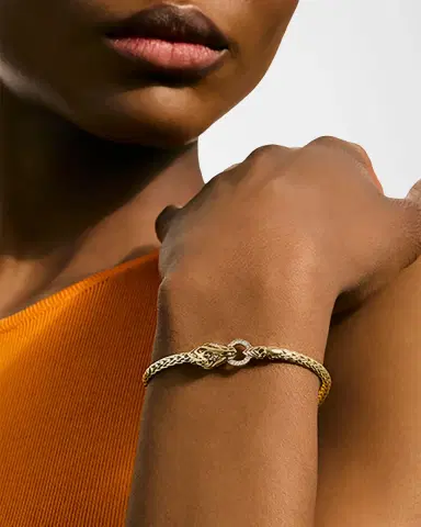 John Hardy Naga 14K Gold Bracelet with Diamonds | Thumbnail 2 John Hardy Naga 14K Gold Bracelet with Diamonds | Thumbnail 2