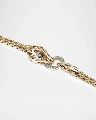 John Hardy Naga 14K Gold Bracelet with Diamonds | Thumbnail 5 John Hardy Naga 14K Gold Bracelet with Diamonds | Thumbnail 5
