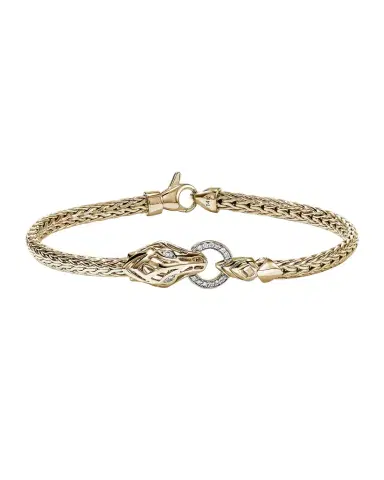 John Hardy Naga 14K Gold Bracelet with Diamonds | Thumbnail 1 John Hardy Naga 14K Gold Bracelet with Diamonds | Thumbnail 1