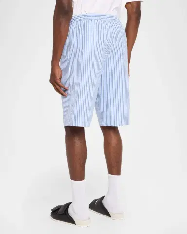 Dolce & Gabbana Men's Cotton and Silk Pinstripe Poplin Drawstring Shorts | Thumbnail 3 Dolce & Gabbana Men's Cotton and Silk Pinstripe Poplin Drawstring Shorts | Thumbnail 3