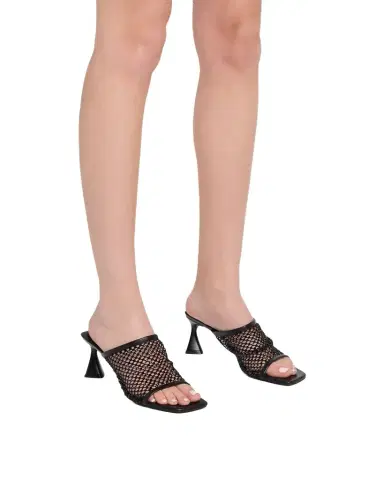 Stella McCartney 65mm Crystal Mesh Mules | Thumbnail 1 Stella McCartney 65mm Crystal Mesh Mules | Thumbnail 1