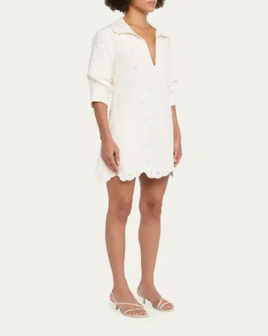 SIMKHAI Freya Embroidered Mini Dress | Thumbnail 4 SIMKHAI Freya Embroidered Mini Dress | Thumbnail 4