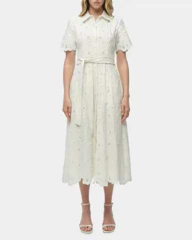 SIMKHAI Audria Belted Midi-Shirtdress | Thumbnail 3 SIMKHAI Audria Belted Midi-Shirtdress | Thumbnail 3
