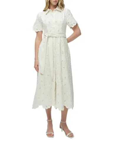 SIMKHAI Audria Belted Midi-Shirtdress | Thumbnail 1 SIMKHAI Audria Belted Midi-Shirtdress | Thumbnail 1