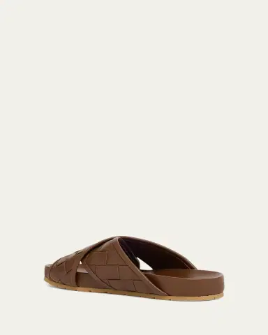 Bottega Veneta Men's Tarik Intrecciato Leather Crisscross Sandals | Thumbnail 9 Bottega Veneta Men's Tarik Intrecciato Leather Crisscross Sandals | Thumbnail 9