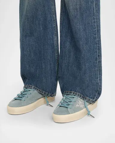 Golden Goose Hi Star Suede Glitter Low-Top Sneakers | Thumbnail 2 Golden Goose Hi Star Suede Glitter Low-Top Sneakers | Thumbnail 2