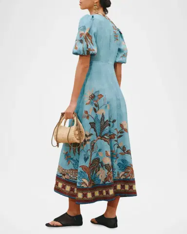 ALÉMAIS Georgie Linen Midi Dress | Thumbnail 3 ALÉMAIS Georgie Linen Midi Dress | Thumbnail 3