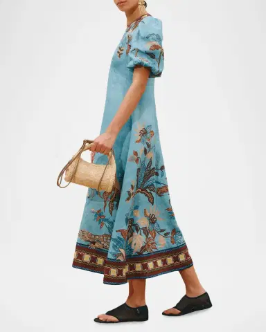 ALÉMAIS Georgie Linen Midi Dress | Thumbnail 4 ALÉMAIS Georgie Linen Midi Dress | Thumbnail 4