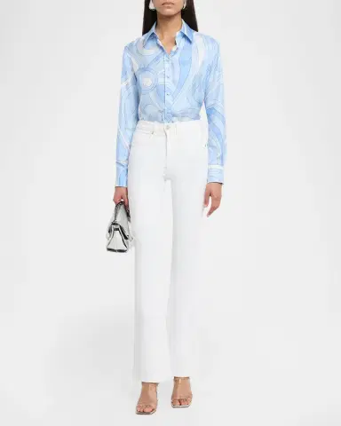 Pucci Marmo-Print Silk Twill Button-Down Shirt | Thumbnail 2 Pucci Marmo-Print Silk Twill Button-Down Shirt | Thumbnail 2