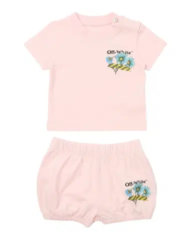 Off-White Girl's Daisy Tape Jersey Top & Shorts Set, Size 3M-36M | Thumbnail 1 Off-White Girl's Daisy Tape Jersey Top & Shorts Set, Size 3M-36M | Thumbnail 1