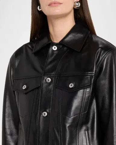Bottega Veneta Intrecciato Bandana Leather Jacket | Thumbnail 5 Bottega Veneta Intrecciato Bandana Leather Jacket | Thumbnail 5