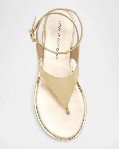 Stuart Weitzman Marley Metallic Leather Ankle-Strap Sandals | Thumbnail 6 Stuart Weitzman Marley Metallic Leather Ankle-Strap Sandals | Thumbnail 6