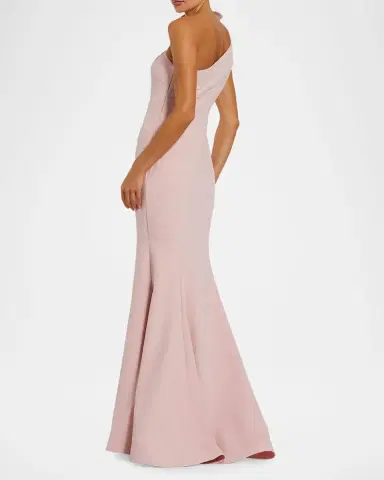 Mac Duggal One-Shoulder Floral Mermaid Gown | Thumbnail 3 Mac Duggal One-Shoulder Floral Mermaid Gown | Thumbnail 3