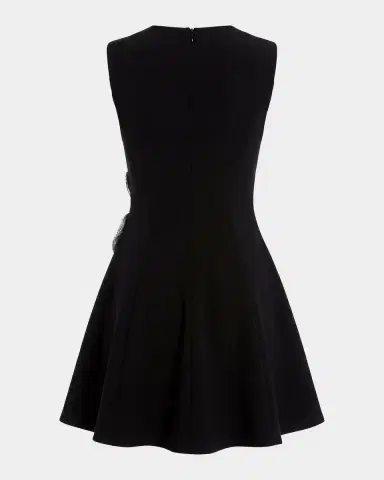 Mac Duggal Rhinestone Flower-Embellished Crepe Mini Dress | Thumbnail 5 Mac Duggal Rhinestone Flower-Embellished Crepe Mini Dress | Thumbnail 5