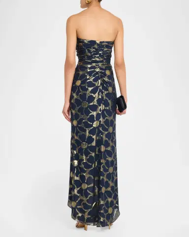 Ramy Brook Daisy Goldie Strapless Floral Jacquard Gown | Thumbnail 3 Ramy Brook Daisy Goldie Strapless Floral Jacquard Gown | Thumbnail 3