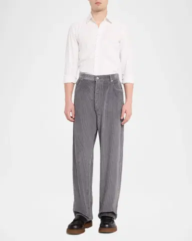 Bottega Veneta Men's Cotton Corduroy Relaxed Straight-Leg Pants | Thumbnail 2 Bottega Veneta Men's Cotton Corduroy Relaxed Straight-Leg Pants | Thumbnail 2