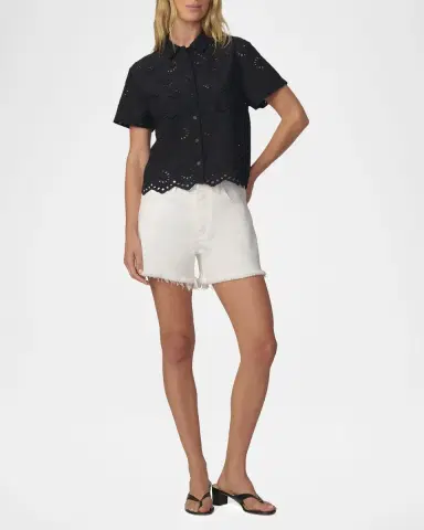Joe's Jeans The Eyelet Short-Sleeve Shirt | Thumbnail 2 Joe's Jeans The Eyelet Short-Sleeve Shirt | Thumbnail 2