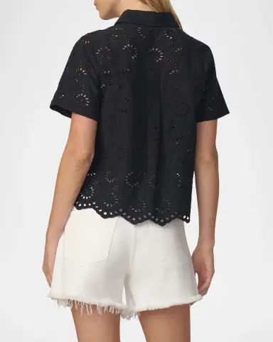 Joe's Jeans The Eyelet Short-Sleeve Shirt | Thumbnail 3 Joe's Jeans The Eyelet Short-Sleeve Shirt | Thumbnail 3
