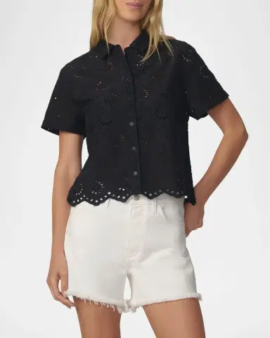 Joe's Jeans The Eyelet Short-Sleeve Shirt | Thumbnail 4 Joe's Jeans The Eyelet Short-Sleeve Shirt | Thumbnail 4