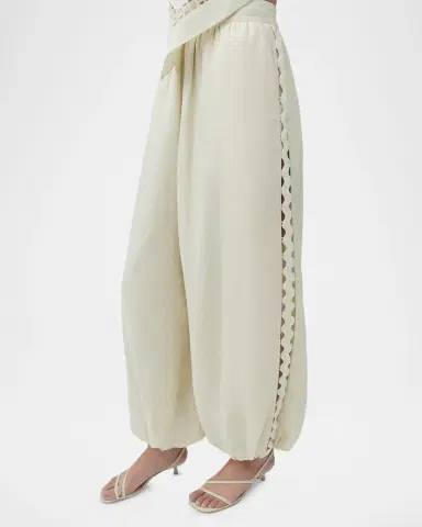 Simkhai Selah Linen Lace Balloon Pants | Thumbnail 5 Simkhai Selah Linen Lace Balloon Pants | Thumbnail 5