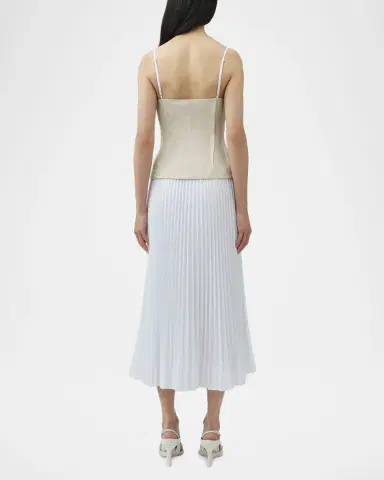 SIMKHAI Duval Linen-Blend Bustier Midi Dress | Thumbnail 3 SIMKHAI Duval Linen-Blend Bustier Midi Dress | Thumbnail 3