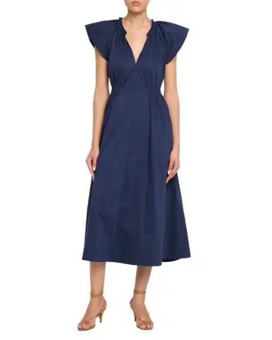 Tanya Taylor Ivana Smocked Cotton-Blend Midi Dress | Thumbnail 1 Tanya Taylor Ivana Smocked Cotton-Blend Midi Dress | Thumbnail 1