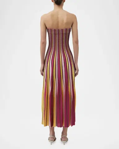 Simkhai Soleil Striped Strapless Midi Dress | Thumbnail 3 Simkhai Soleil Striped Strapless Midi Dress | Thumbnail 3