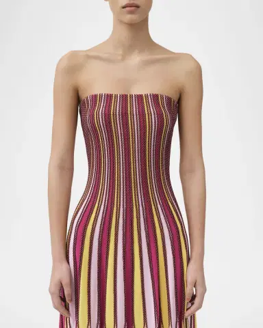 Simkhai Soleil Striped Strapless Midi Dress | Thumbnail 5 Simkhai Soleil Striped Strapless Midi Dress | Thumbnail 5