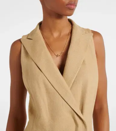 Ralph Lauren Collection Silk and linen midi dress | Thumbnail 4 Ralph Lauren Collection Silk and linen midi dress | Thumbnail 4