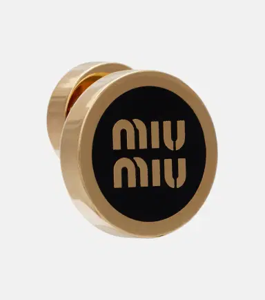 Miu Miu Logo stud earrings | Thumbnail 3 Miu Miu Logo stud earrings | Thumbnail 3