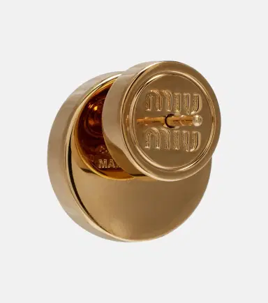 Miu Miu Logo stud earrings | Thumbnail 4 Miu Miu Logo stud earrings | Thumbnail 4