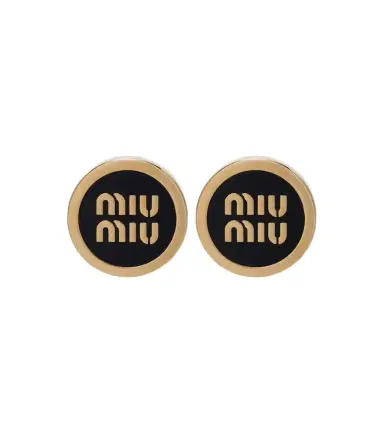 Miu Miu Logo stud earrings | Thumbnail 1 Miu Miu Logo stud earrings | Thumbnail 1