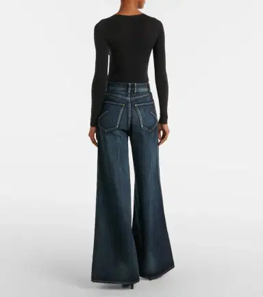Alaia Alaïa Faded wide-leg jeans | Thumbnail 3 Alaia Alaïa Faded wide-leg jeans | Thumbnail 3
