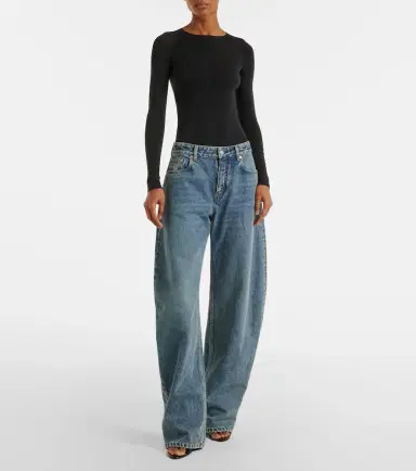 Alaïa Alaïa Barrel-leg jeans | Thumbnail 4 Alaïa Alaïa Barrel-leg jeans | Thumbnail 4