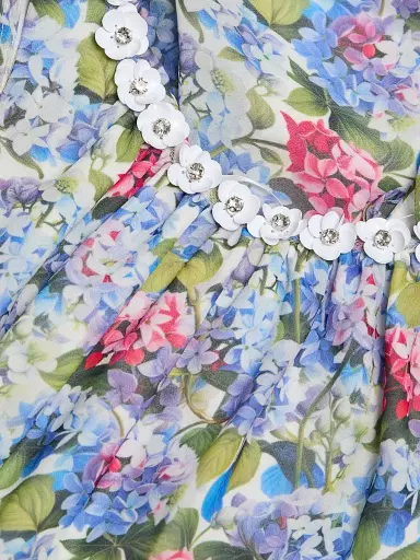 Teri Jon by Rickie Freeman Women's Floral Ruffled Chiffon Gown - Purple Multi - Size 18 | Thumbnail 7 Teri Jon by Rickie Freeman Women's Floral Ruffled Chiffon Gown - Purple Multi - Size 18 | Thumbnail 7