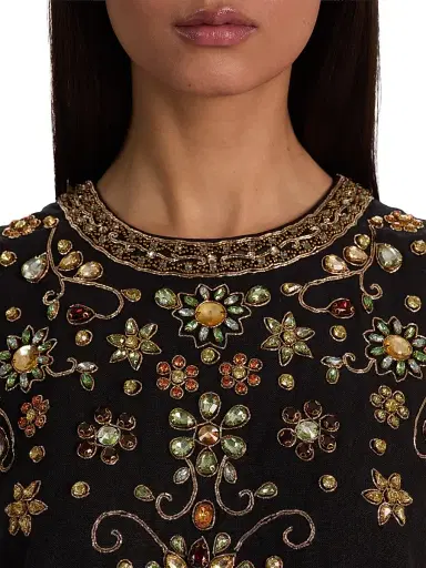 Alice + Olivia Women's Amal Embellished Linen Boxy Sleeveless Top | Thumbnail 6 Alice + Olivia Women's Amal Embellished Linen Boxy Sleeveless Top | Thumbnail 6