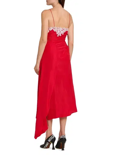 MOSCHINO Women's Lace & Satin Wrap-Style Dress | Thumbnail 5 MOSCHINO Women's Lace & Satin Wrap-Style Dress | Thumbnail 5