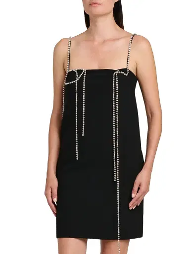 MOSCHINO Women's Rhinestone Chain Minidress - Black - Size 12 | Thumbnail 3 MOSCHINO Women's Rhinestone Chain Minidress - Black - Size 12 | Thumbnail 3