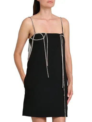 MOSCHINO Women's Rhinestone Chain Minidress - Black - Size 12 | Thumbnail 4 MOSCHINO Women's Rhinestone Chain Minidress - Black - Size 12 | Thumbnail 4